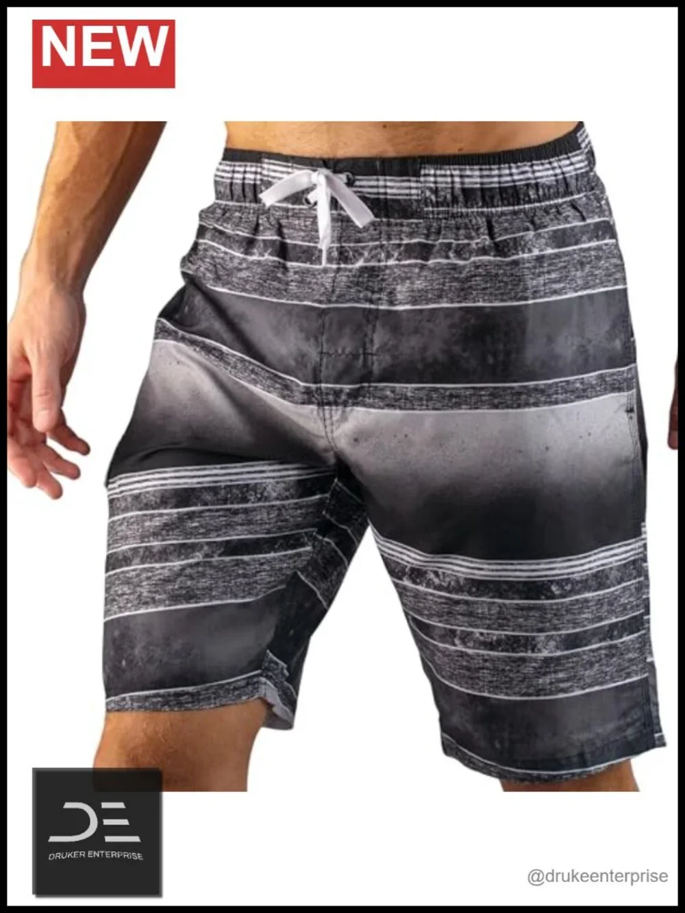 UPF 50+ Quick Dry Microfiber Swim Trunks with Mesh Lining Men's